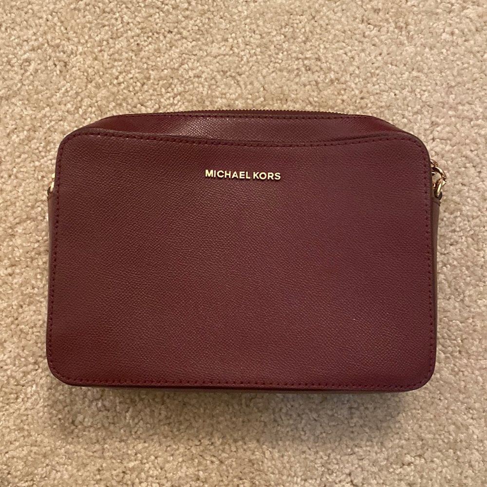 Burgundy shoulder bag Michael Kors